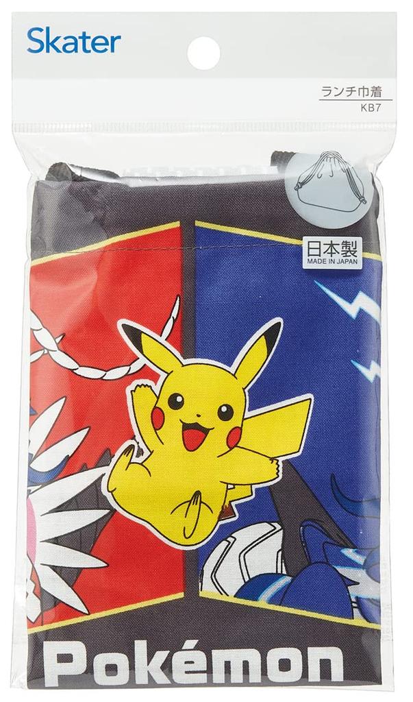 Skater Lunchbox Kordelzug 23 Hergestellt in Kinder Tasche, Pokémon Design, N, Japan, KB7-A