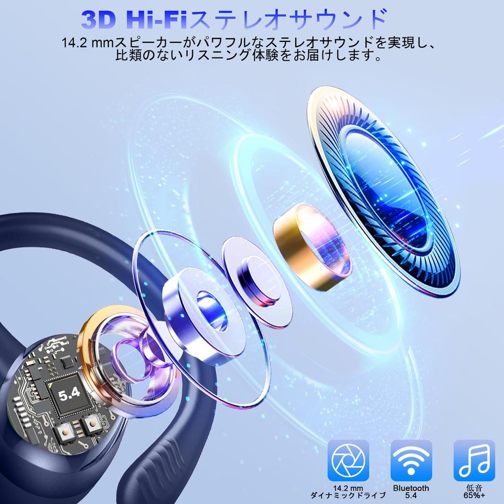 2025 Bluetooth Wireless Instant Automatic Up to 50 Hours of Sound 4 ENC Noise IPX7 LED Perfect for and Sports 5.4 Earbuds, Connection, Pairing,