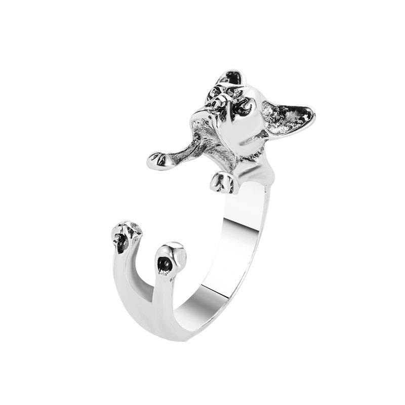 

2026 Милое кольцо с щенком – Такса Жемчужное Животное Модная Бижутерия для Женщин