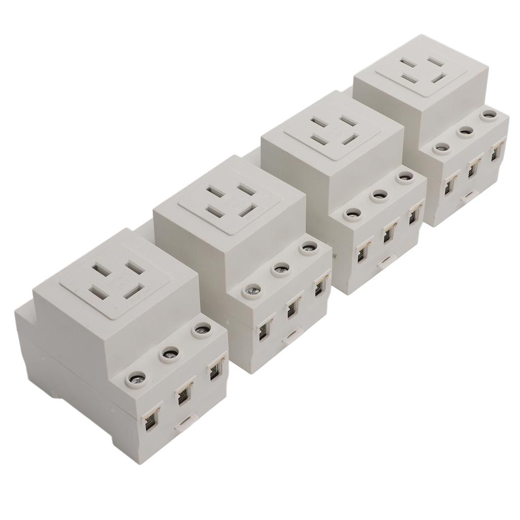 Steckdosen-Timer Schwer entflammbares Material Hohe Überlastkapazität Einfache Installation Elektrische Steckdose 440VAC30‑416(4 Stück)