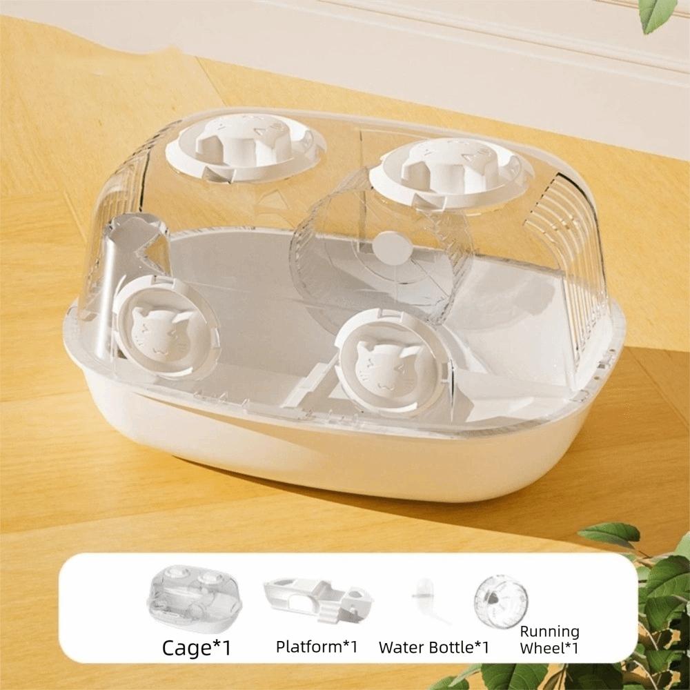 Transparent Hamster Habitat Detachable Small Animal Cage Portable Hamster Cage  Playing Style A