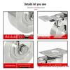 304 Stainless Steel Swivel Wheel with Brake, Threaded Rod, High Load Capacity, Corrosion-Resistant for Industrial Use