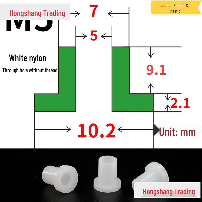 Step T-Shaped Nylon Insulating Bushing Washer, M3-M35 Thread Protection Spacer