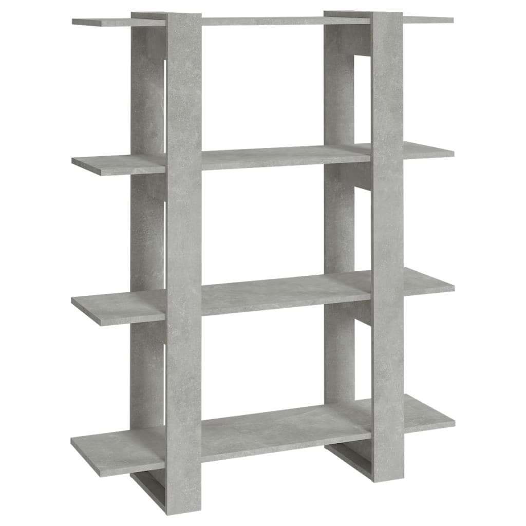 Bookshelf Room Divider Concrete Grey 100 x 30 x 123.5 cm