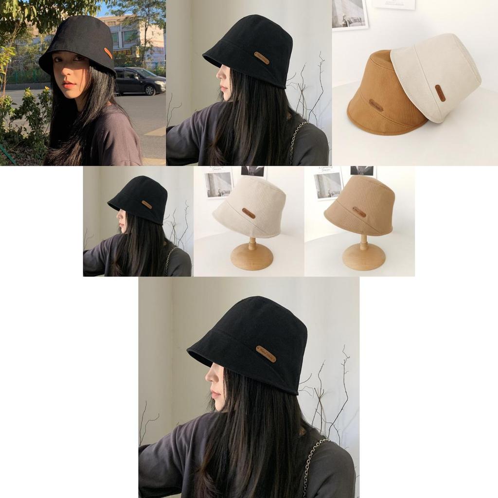 Stylish Cotton Summer Bucket Hat For Women Adjustable Breathable Sun Hat For Round Faces