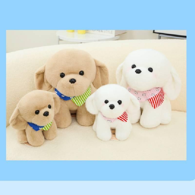 Adorable Bichon Frise Plush Dog Stuffed Animal Doll Soft Pillow For Girls Gifts