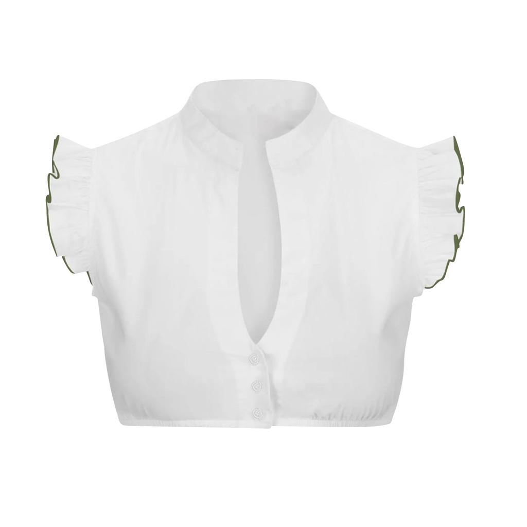 Ladies Elegant Classic Beer Festival Regular Bottoming Stitching Small Shirt Top