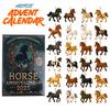 24Pcs/Box 2D Flat Acrylic Horse Advent Calendar - 2025 Christmas Countdown Set with 24 Unique Horses for Home Decor