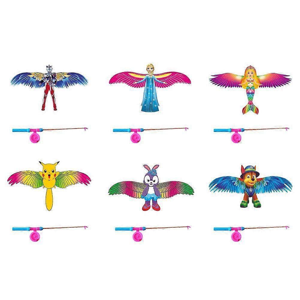 Fishing Rod Kite Kids Toy Outdoor Mini Cartoon Kite
