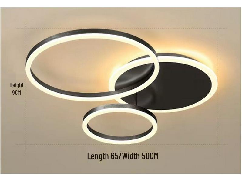 Nordic Modern LED Ceiling Lamp - Creative Round Design for Living Room, Study, Bedroom