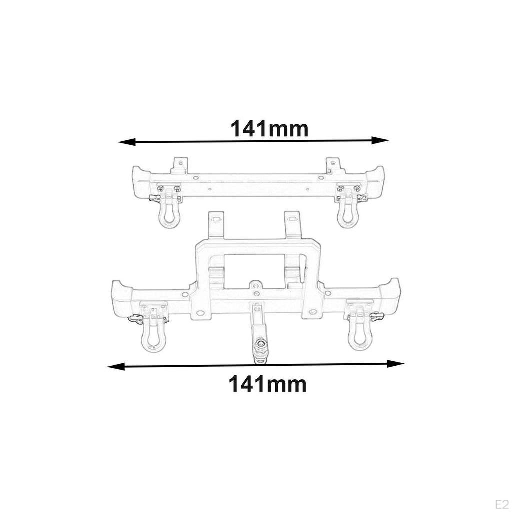 Aluminum Front and Rear Guards for 1:12 RC Crawler Models