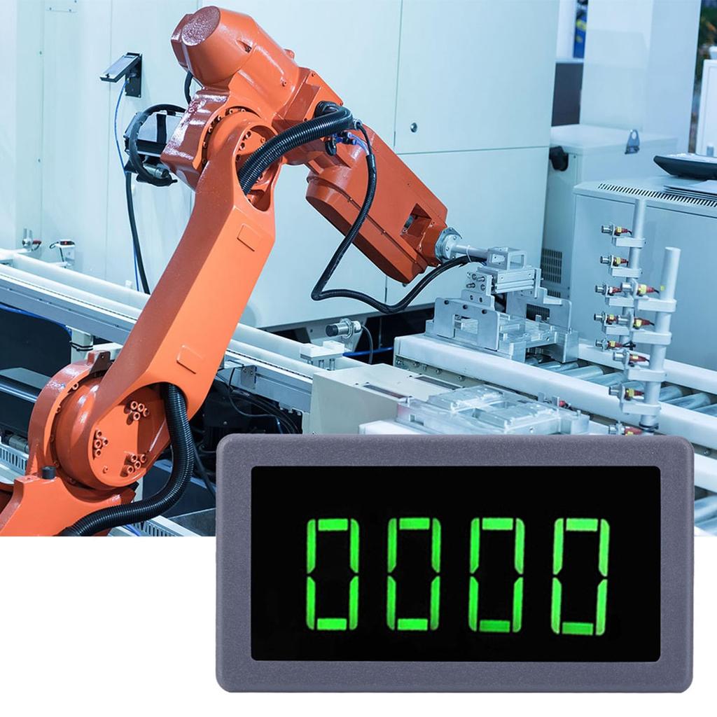 LOCADENCE Tachometer, DC 8V-24V 40mA LED Screen Motor Tachometer with Clear 10-9999Rpm 3-Wire NPN