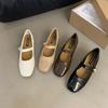 French evening breeze light mouth single shoes women's middle heel 2025 spring Korean version retro gentle temperament fairy thick heel Mary Jane