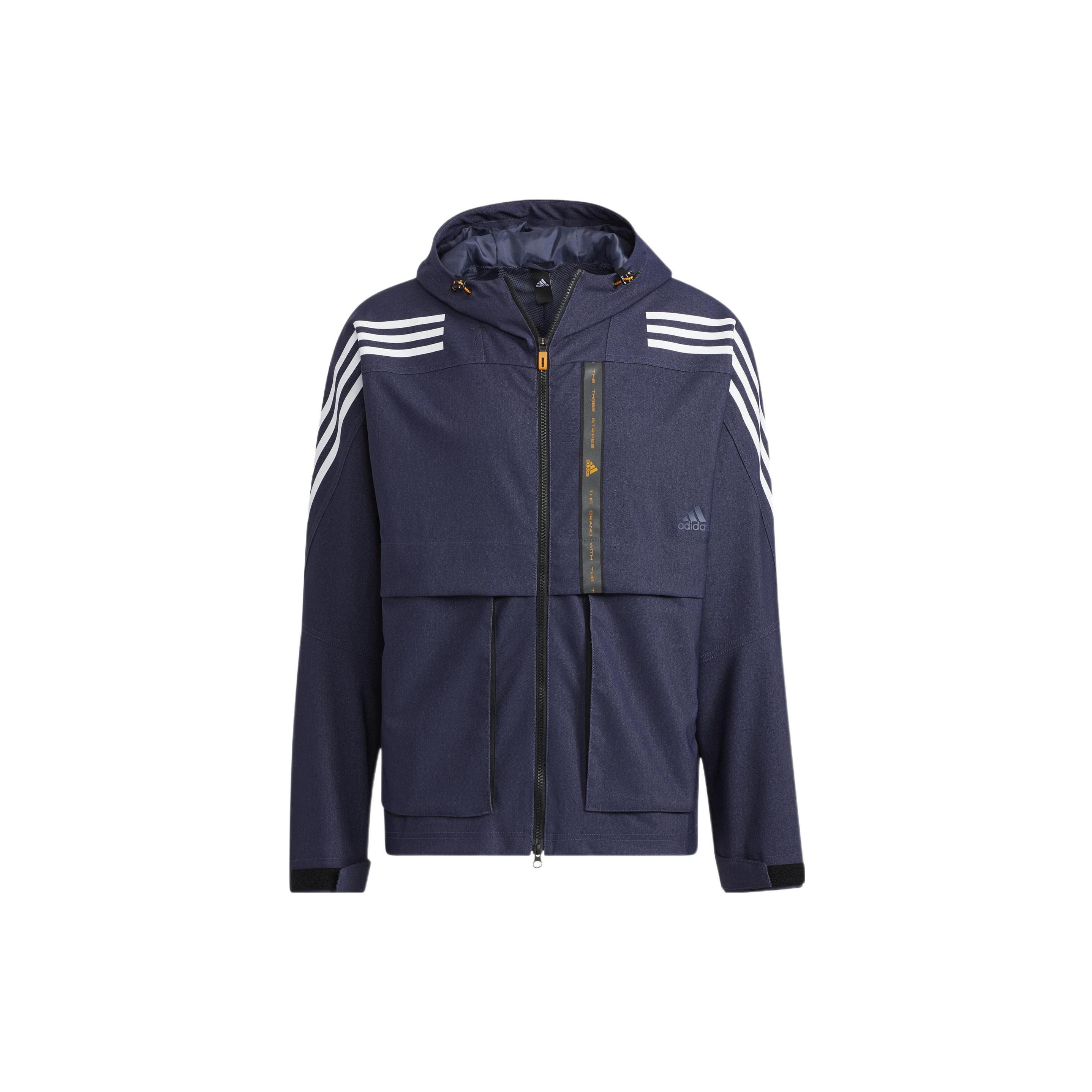 adidas TH DNM WVJK Sports hooded Woven Jacket Navy Blue Men s HE9905 S