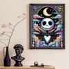 Full Round Diamond Painting Skull and The Moon Art Rhinestone Picture Mosaic DIY 5D Cross Stitch Embroidery Home Decoration