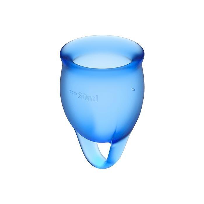 Menstruationstasse - Satisfyer - Blau - Wiederverwendbar - Bequem - Einfach zu bedienen