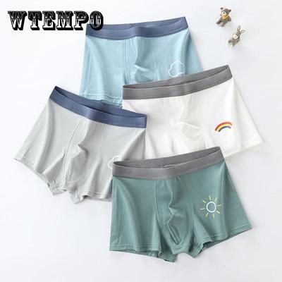Roupa íntima para adolescentes Período de desenvolvimento masculino Estudantes de algodão Estudantes do ensino médio 13-16 anos de idade Big Boy Boxer Pants