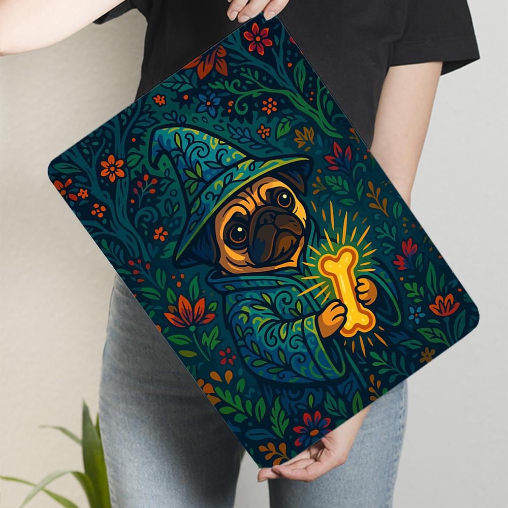 Wizard Pug Metal Wall Art Cute Dog Witch Decor Vintage Home Hanging Animal Art Decoration