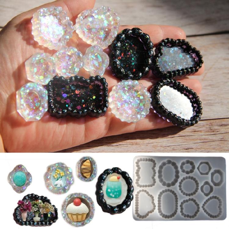 Silicone Craft Mold With Vintage Pearls Plate Pattern Multi Material Jewelry Making Tool For DIY Enthusiasts
