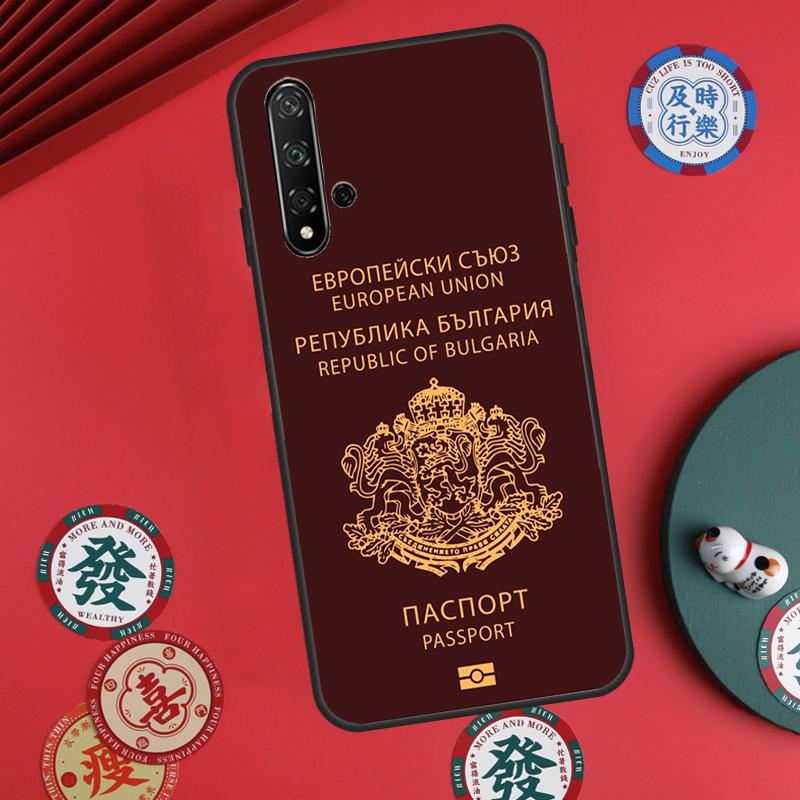 Bulgaria Flag Passport For Huawei Nova Y60 Y70 Y90 Y72 Y73 Y61 Y91 7i 8i 11i 12i 12s 9 10 SE P20 P30 P40 Lite Case