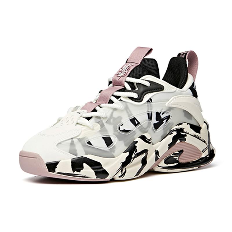 Anta Bastard Grandeur Life Collection Low-Top Chunky Sneakers Women's Black White Sneakers 122048081-4