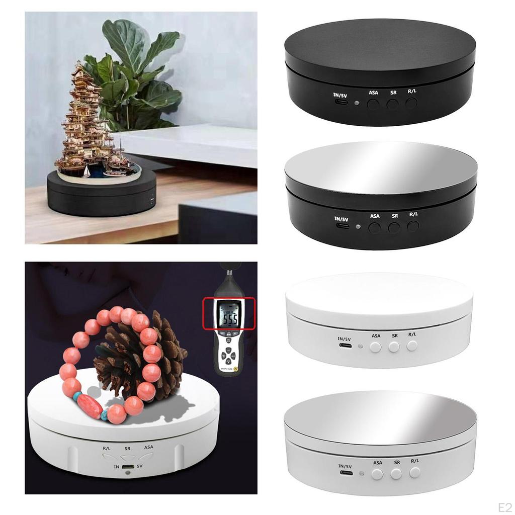 Podstawa obrotowa do ekspozycji Obrotowa platforma Zasilanie USB Stopień Biżuteria 3 Zegarek kolekcjonerski