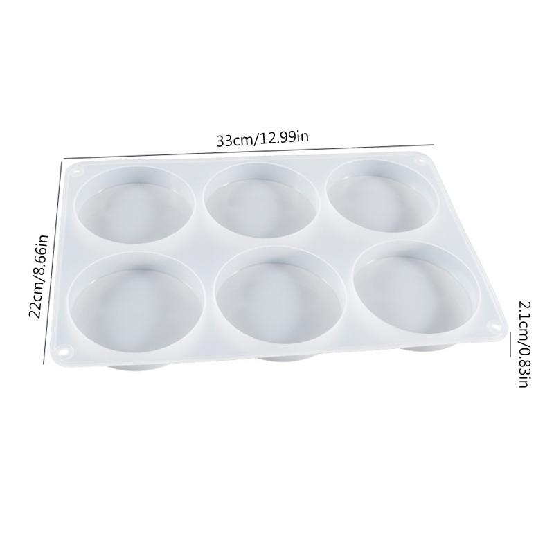 6 Cavity Round Silicone Mold Resin Coaster Molds Thick Round Coaster Silicone Molds DIY Resin Art Gifts Home Decoration
