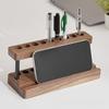 1PCS Wooden Desk Organizer Pen Holder - Multifunctional Office Storage Solution with Wooden Design for Desk Accessories