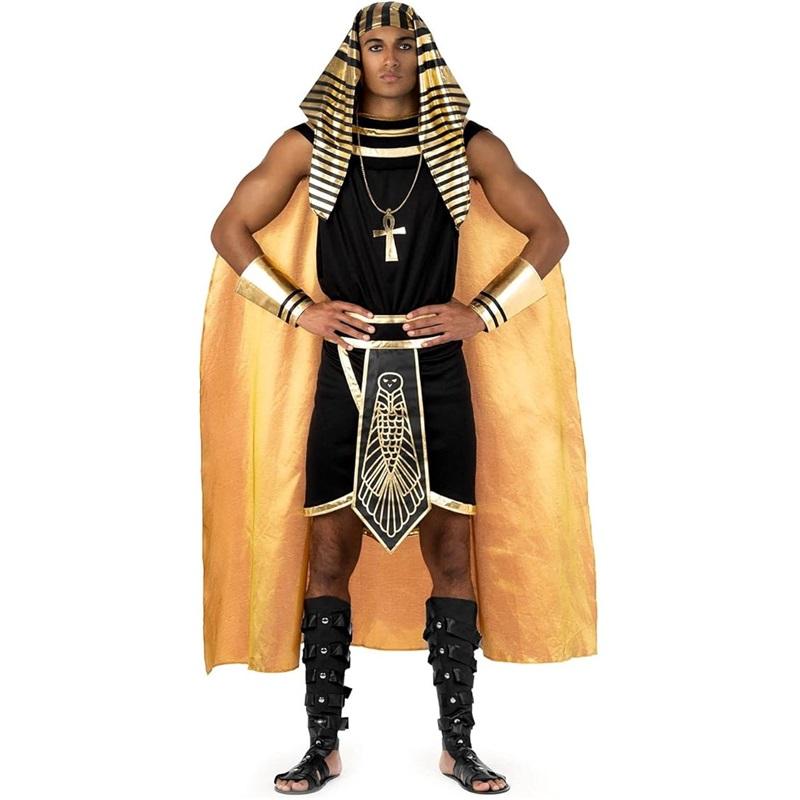 

Костюм на Хэллоуин Пурим Мужской Египетский Фараон Тутанхамон Король Костюмы Косплей Древнеегипетские Мужчины Традиционная Одежда M