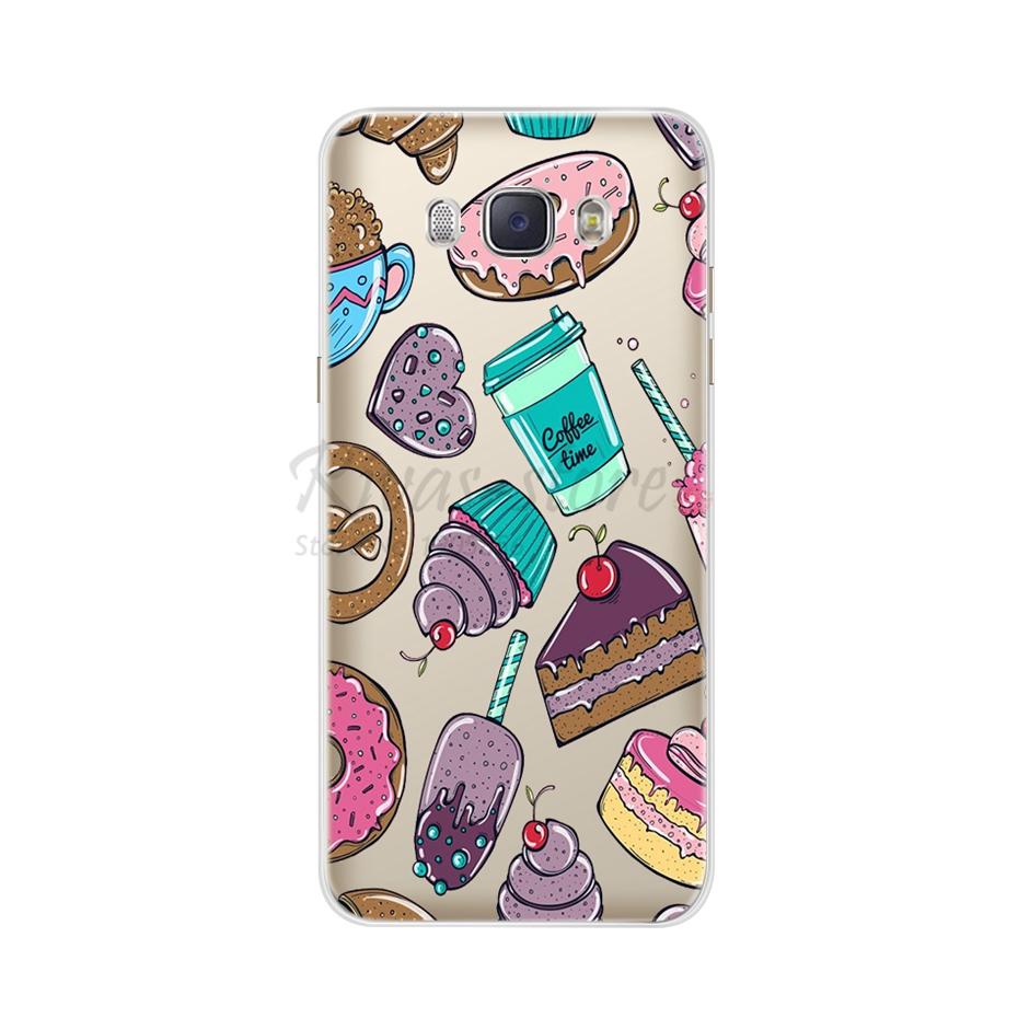 For Coque Samsung Galaxy J5 2016 Case Phone Back Cover Flower Silicone Case for Samsung J5 2016 J510 J510F Protector Cover Cases