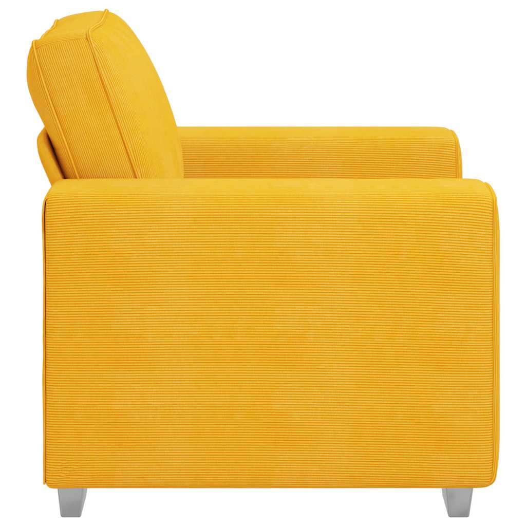 Armchair Light Yellow 100x77x82 cm Corduroy