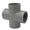 Raccordi per Tubi in PVC Grigio Solido Fai da Te Gomito Dritto Gomito a T Uguale Connettori Giunto in Plastica Tubo Accoppiatore Adattatore 3/4/5/6 Vie