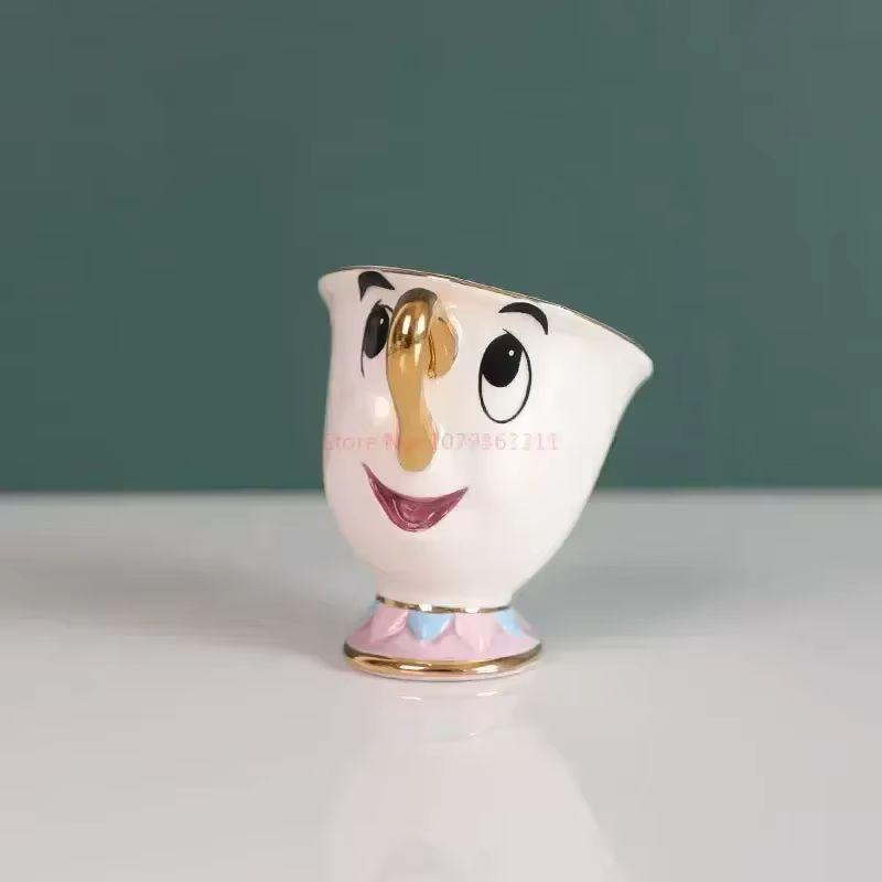 Tekanna Söt Tecknad Skönheten och Odjuret Kaffekannor Mugg Mrs Potts Chip Kopp Te Koppar Kärl Ett Teset Droshipping Skrivbords Present