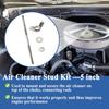 2 Sets Air Cleaner Stud Kits, 5 Inch Air Cleaner Mounting Bolt, 1/4 Inch Thread Size, Stainless Steel