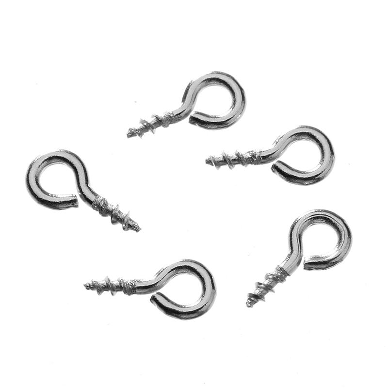 

50pcs PVD Never Fade Stainless Steel Pendants Connectors Clasps Pinch Clip Eye Pins Connectors For Diy Necklace Jewelry Findings 4x10mm