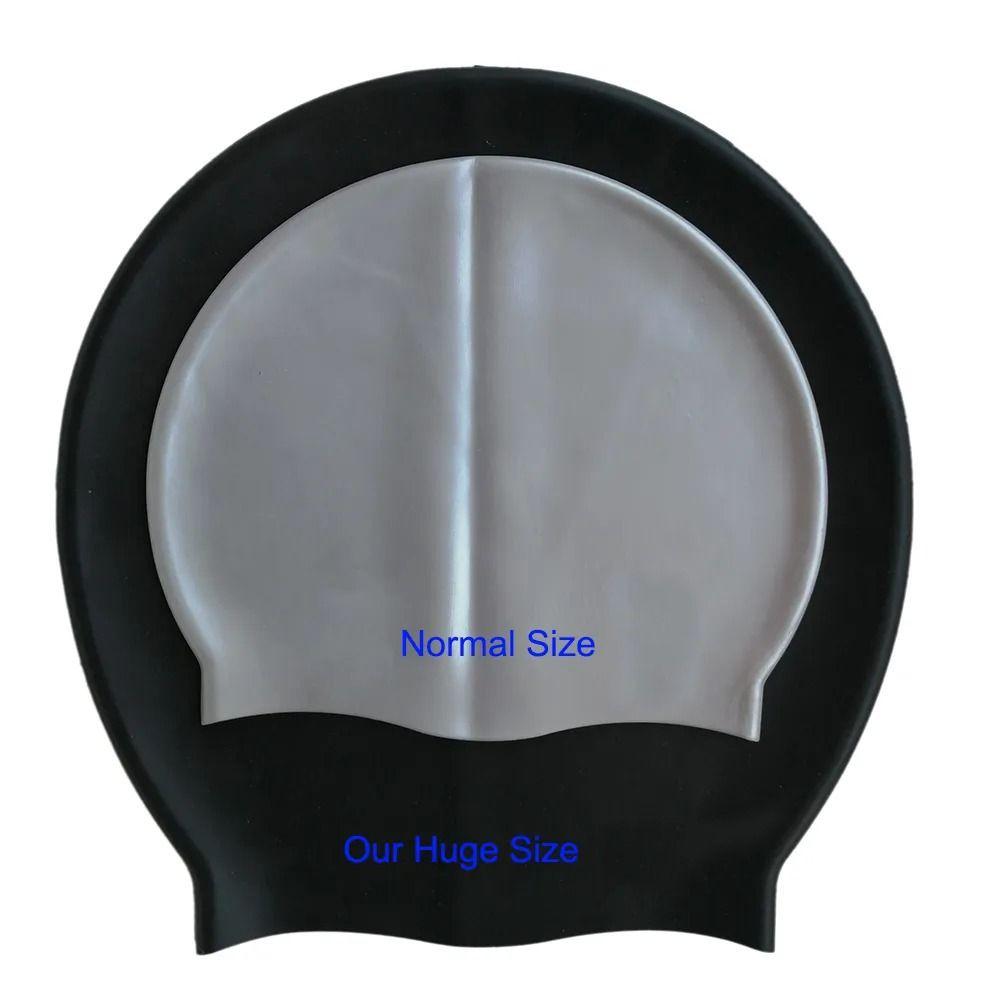 Waterproof Extra Large Swimming Cap Silicone Bathing Hats Dreadlocks Diving Hood Hat  Unisex