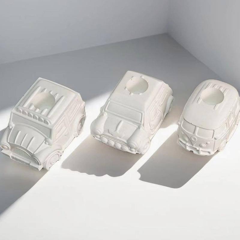 Car Candle Holder Silicone Mold Candlestick Resin Molds DIY Casting Mould for Candle Stand Base Table Home Decorations