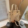 Premium sense simple portable bucket bag women's 2025 summer new fashion contrasting color messenger bag