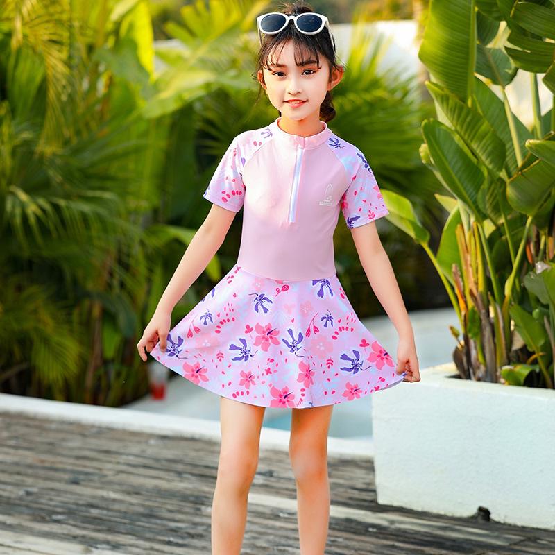 Summer 2025 Cute Princess Two-Piece Swimsuit for Girls
