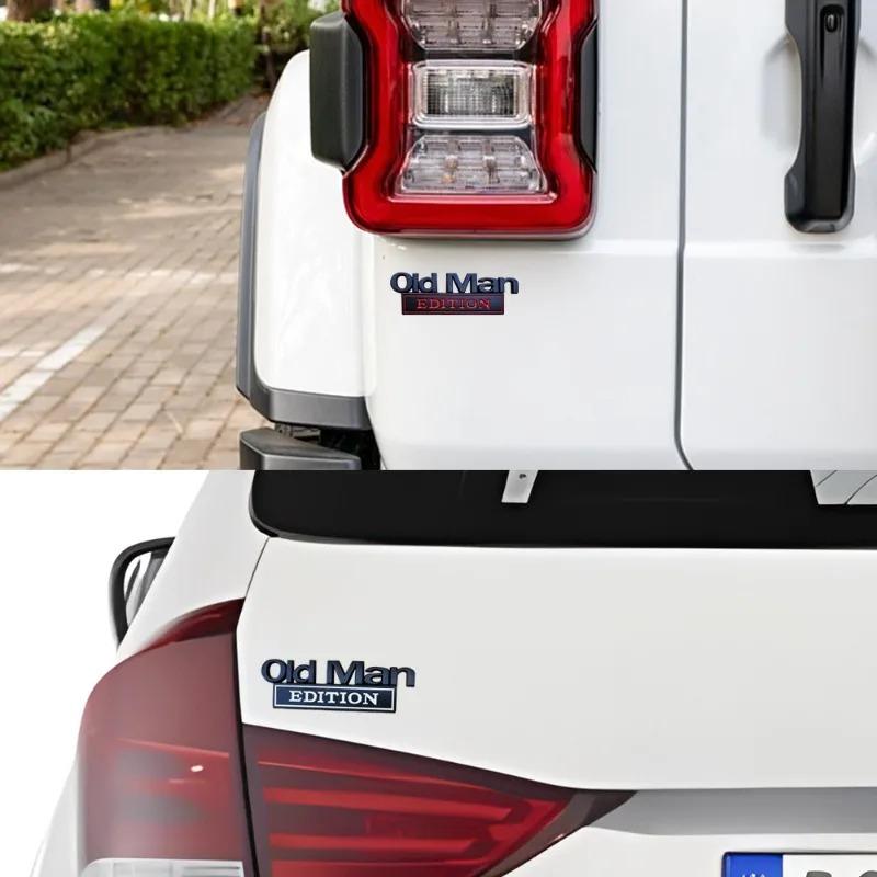 New Old Man Edition Metal Car Sticker Badges Old Man Logos Car Decals Motorcycle Decoration for Car Trunk Door Decoration Badges