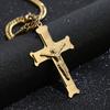 Stainless Steel Trendy Crucifix Jesus 47 *74mm Cross Necklace Pendants Necklaces 24 ''For Men Gifts Jewelry Findings