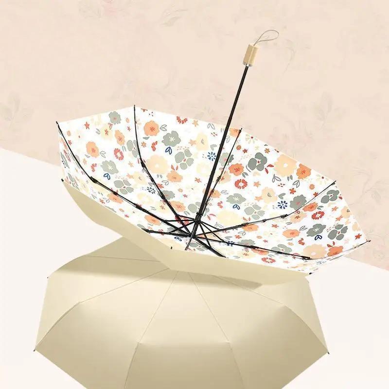 Umbrelă de soare portabilă pentru femei, bărbați, protecție solară UV, rezistentă la soare, rezistentă la ploaie, gumă de culoare, pliabilă, pentru ploaie și soare, umbrele mici