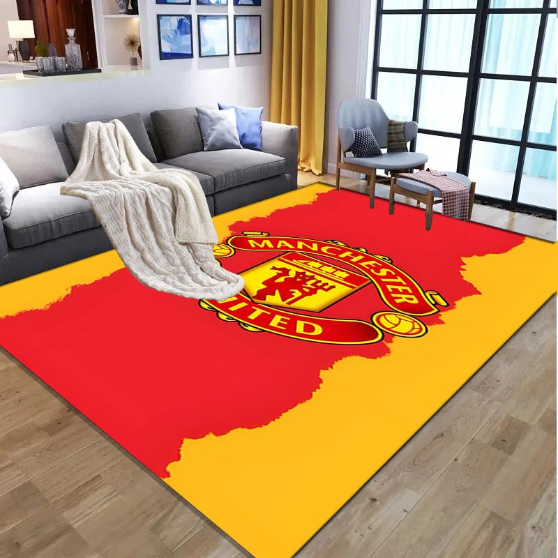 Football United F.C Pattern Rug, Indoor/Outdoor Mat, for Picnic, Gameroom, Bedroom, Office, Living Room, Home Decor Carpet, Birthday Gift