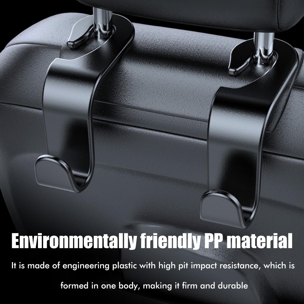 4 Stück Autositz-Kopfstützenhaken, Rücksitz-Aufhänger, Aufbewahrungs-Organizer für Handtasche, Geldbörse, Mantel, Kleidung