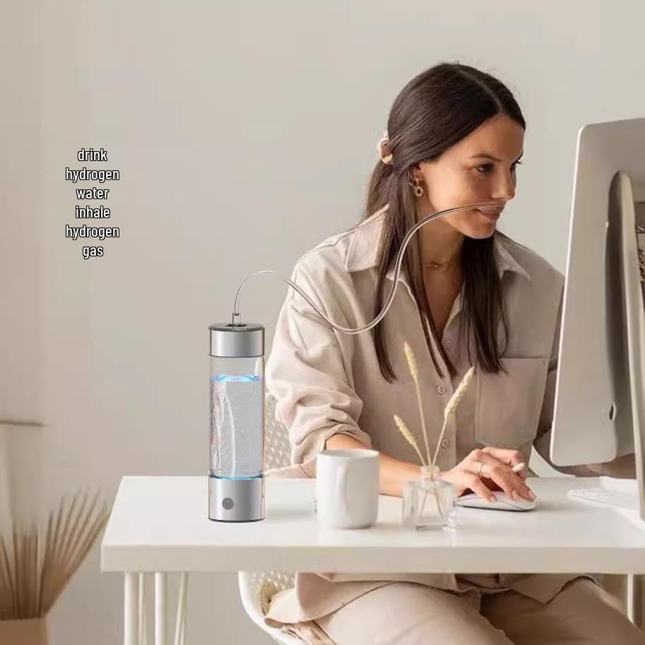 Hydrogen-Enriched Water Bottle & Hydrogen Cup Combo with Electrolytic Membrane