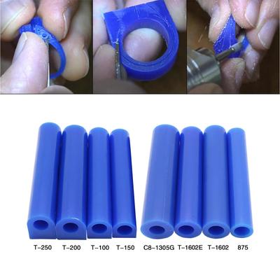 Carving Wax Ring Tube for Making Rings Mold Hard Wax Blank Large Flat Side Tube Blue Color