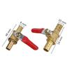 Red Handle Valve 8mm 10mm Hose Barbed Ball Valve Inline Brass Water Oil Air Gas Straight Shutoff Ball Valve Pipe Fittings