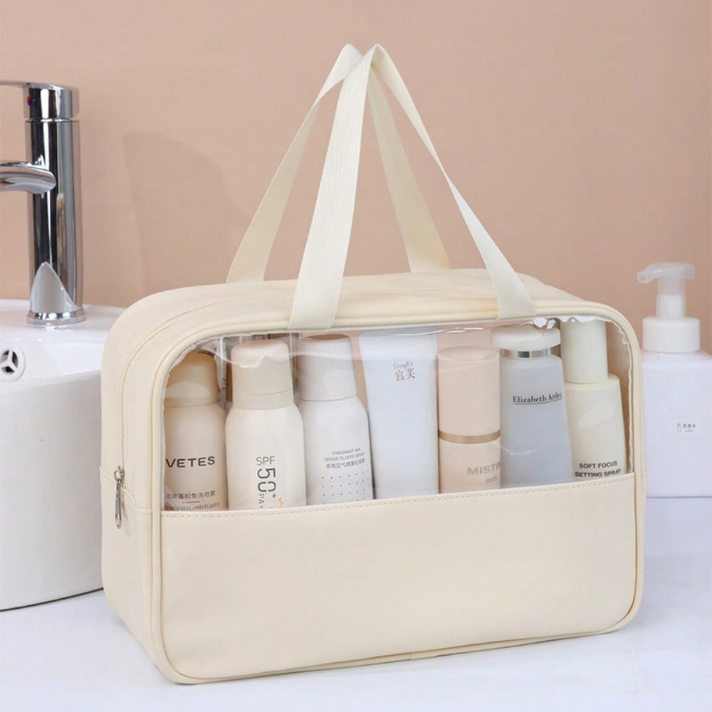 Large-capacity Cosmetic Bag Female Transparent New Portable High-value Cosmetic Storage Bag Waterproof Travel Bag Toilet Bag