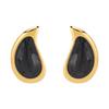 Vintage Oil Dripping Water Drop Geometric Stud Earrings French Minimalist Unique Temperament Stainless Steel Earrings For Women
