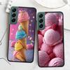 Colorful Ice Cream and Popsicles Phone Case For Samsung Galaxy S22 S25 Ultra S21 S10 Plus S26 Edge S20 S23 S24 FE Cover Sili